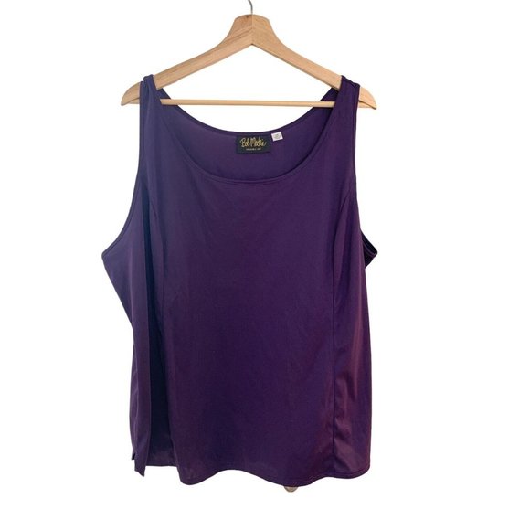 Bob Mackie Tops - Bob Mackie Wearable Art 3X Purple Lightweight Flowy Cami Tank Top